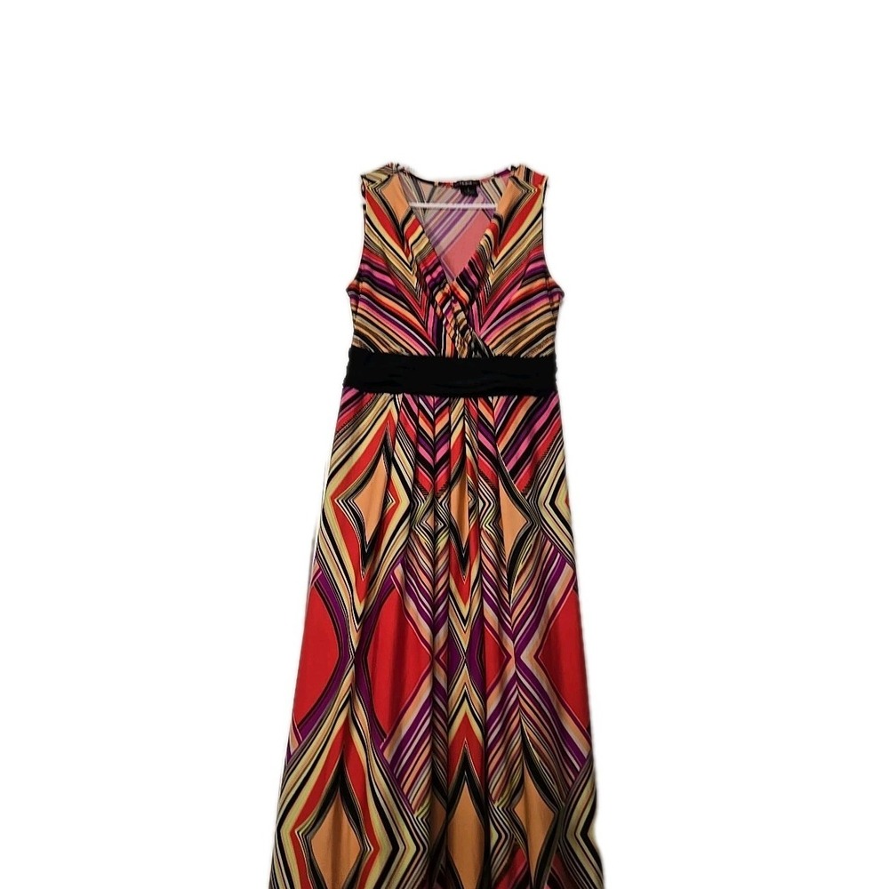 Cocomo Womens Size Medium Dress  Maxi‎ Sleeveless V-neck Multicolor